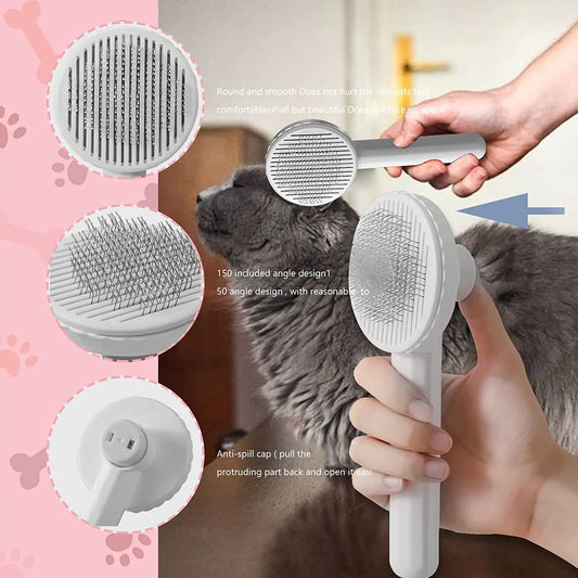 One-key Pet Hair Removal Brush
